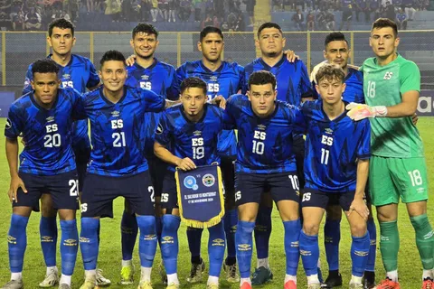 El once inicial de la Selección de El Salvador en su último partido ante Montserrat.