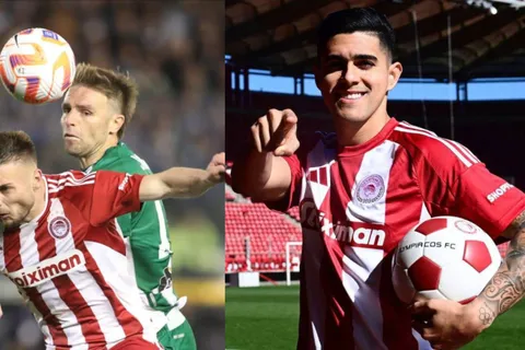 El primer festejo de Luis Palma: así enloqueció la afición de Olympiacos con el Bicho.