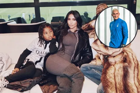 Kim Kardashian con su hijo y familia