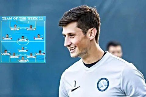 Nicholas Hagen fue nombrado como el mejor arquero en la Liga Premier de Azerbaiyán