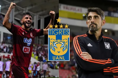 Francisco Grahl, jugador del Real Estelí, y Veljko Paunovic, DT de Tigres.