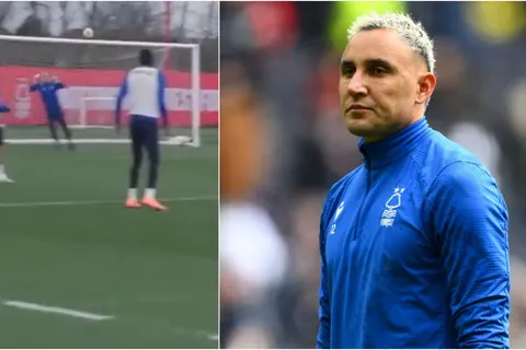 Keylor Navas le envía advertencia al Newcastle en el entreno del Nottingham Forest (VIDEO)