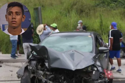 Mayron Flores sufre un fuerte accidente con su auto en Tegucigalpa