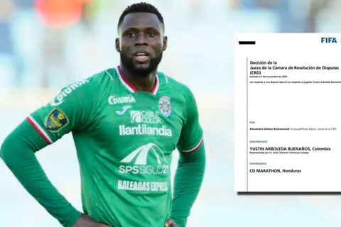 Yustin Arboleda denuncia al Marathón ante la FIFA