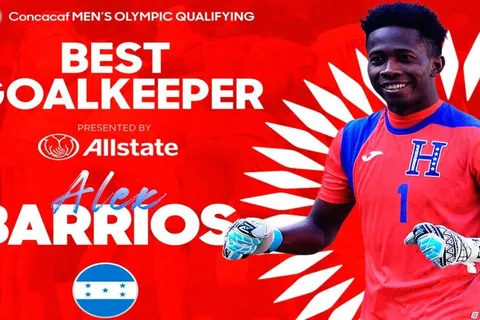 Alex Güity es condecorado por Concacaf como mejor arquero del Preolímpico