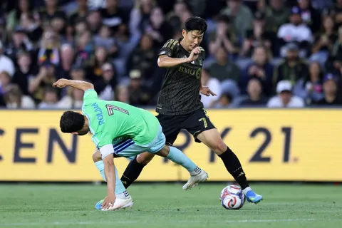 Son Heung-min, durante un partido de Los Angeles FC.