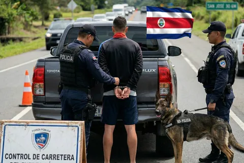 Drogas y rastros de sangre: detienen a un futbolista de Costa Rica tras un control vehicular