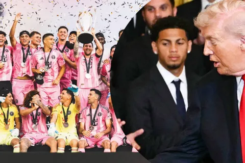 El regalo especial que dio David Ruiz a Donald Trump en la visita del Inter Miami: Messi se lo entregó en las manos