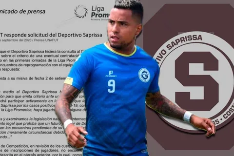 Respuesta de Unafut acerca a Saprissa con Frank Zamora