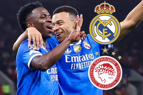 Póker de Mbappé y victoria del Real Madrid ante Olympiacos: resumen y goles del partido de la Champions League