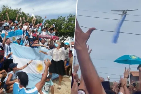 ¡Con avioneta incluida! Panameños celebraron el campeonato de Argentina [VIDEO]