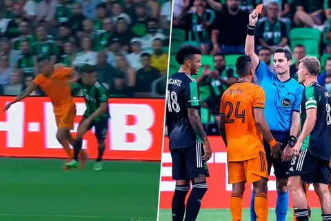 Darwin Cerén es expulsado tras golpear en la cara a un rival [VIDEO]