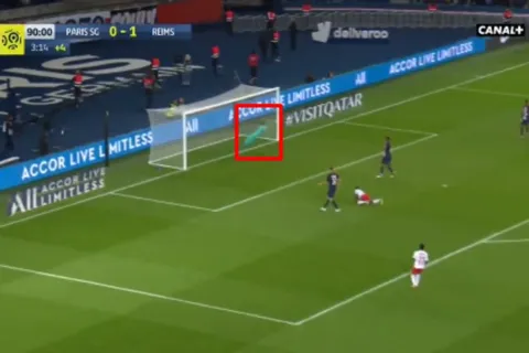 El segundo gol que le hacen a Keylor contra el Reims
