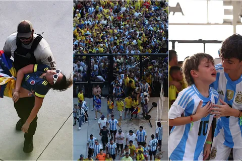 Caos total: las fotos y los videos del desborde en la final de la Copa América 2024