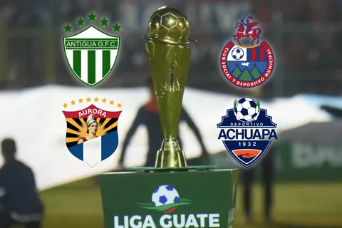 ¿Cómo se definen las semifinales Antigua vs. Aurora y Municipal vs. Achuapa si hay empate en el global? Liga Nacional de Guatemala