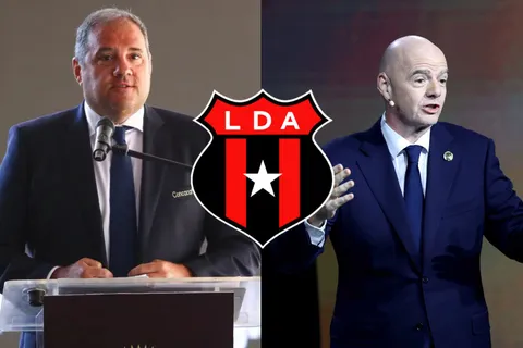 Victor Montagliani, presidente de Concacaf, y Gianni Infantino, presidente de la FIFA.