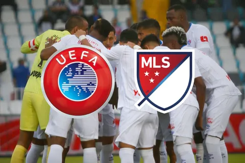 Logo de la UEFA y la MLS.
