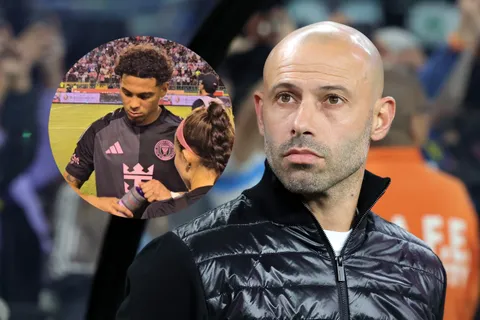 Javier Mascherano propina fuerte revés a David Ruiz en el amistoso de Inter Miami en Honduras