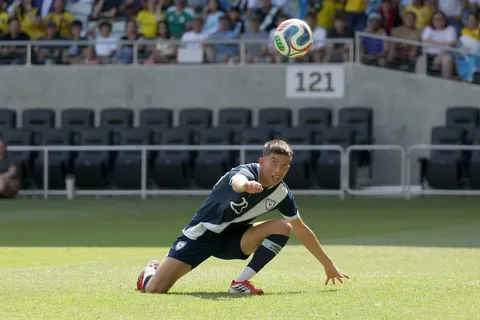 Diego Santis con la selección de Guatemala.