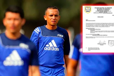 Omar Leiva es expulsado del arbitraje hondureño