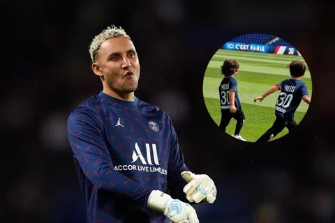 Los hijos de Lionel Messi jugaron con Keylor Navas tras el título de liga [VIDEO]
