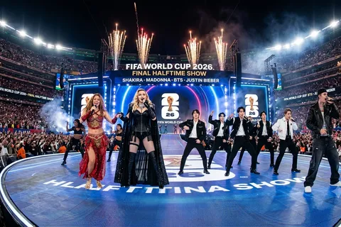 A qué hora cantan hoy Shakira, Madonna, BTS y Justin Bieber en el show de la final del Mundial 2026