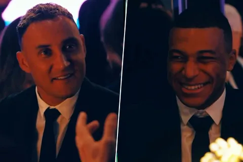 Keylor Navas y Kylian Mbappé en la gala de PSG.