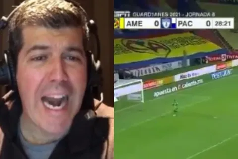 La emocionante narración de Fernando Palomo en un gol del América donde vio minutos Chucho López