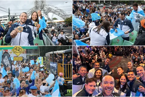¡Como héroes! Guatemala dio un gran recibimiento a sus medallistas olímpicos