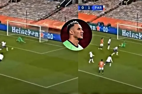 La defensa del PSG no lo ayudó mucho a Keylor en el gol del Manchester United [VIDEO]