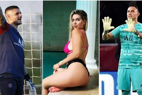 Icardi se vistió de portero y Wanda Nara bromeó con Keylor