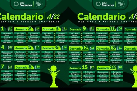 Costa Rica: Unafut ya definió el calendario para el Apertura 2022