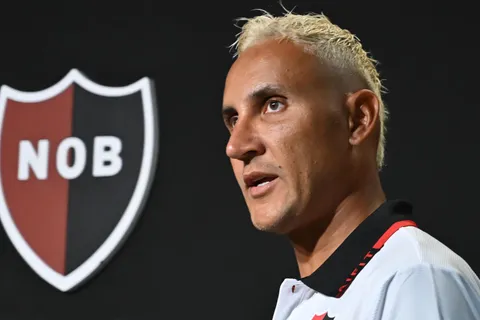 Keylor Navas en su presentación como jugador de Newell's Old Boys.