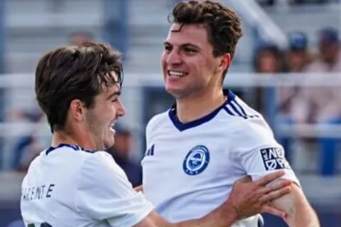 Gino Vivi metió un gran gol en la victoria del equipo filial del LA Galaxy. (Foto: VCFC)
