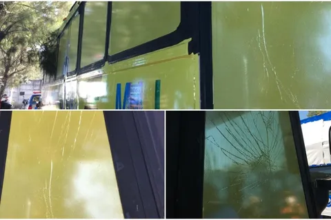 El bus de Guastatoya fue dañado por aficionados de Municipal