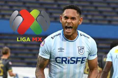 Festejo de gol de Ismael Díaz en Universidad Católica de Ecuador.