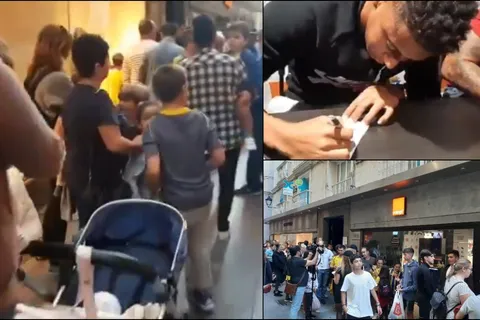 Locura en Cádiz por un autógrafo del "Choco" Lozano