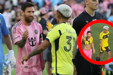 El cruce entre Lionel Messi y Andy Najar que impactó a todos al finalizar el Inter Miami vs. Nashville SC
