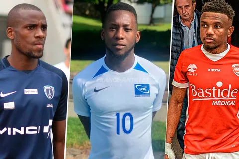 Las tres figuras que Martinica tendrá ante Costa Rica (Foto: France-Antilles Martinique, Wikipedia y París FC)