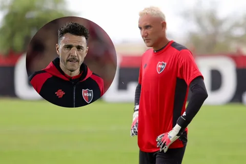 Keylor Navas y Mariano Soso en Newell's.