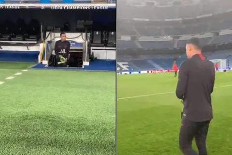 El momento esperado: Keylor vuelve a pisar la cancha del Santiago Bernabéu