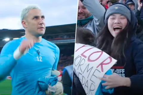Keylor Navas cumple sueño de joven aficionada del Nottingham Forest