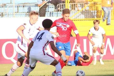 Costa Rica quedó eliminada tras perder ante Estados Unidos en el Premundial Sub-20