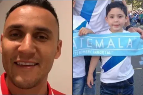 Detallazo de Keylor Navas con el hijo de un jugador de Guatemala