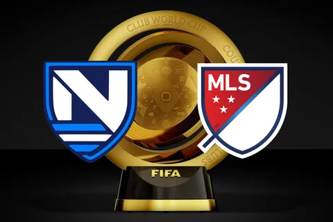 El trofeo del Mundial de Clubes de fondo y los escudos de la MLS y de la Selección de Nicaragua por delante.