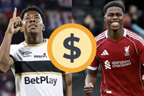 Mientras Dereck Moncada cuesta 1,6 millones de dólares como figura en Colombia, este es el precio de Keyrol Figueroa en Liverpool