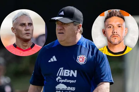 Miguel Herrera en la Sele. Keylor Navas y Leonel Moreira.