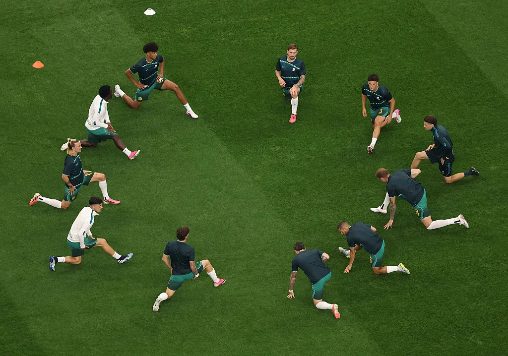 Trabajos en el campo de la Selección de Australia.