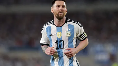 BUENOS AIRES, ARGENTINA - MARCH 23: Lionel Messi of Argentina looks on during an international friendly between Argentina and Panama at Estadio Mas Monumental Antonio Vespucio Liberti on March 23, 2023 in Buenos Aires, Argentina. (Photo by Daniel Jayo/Getty Images)