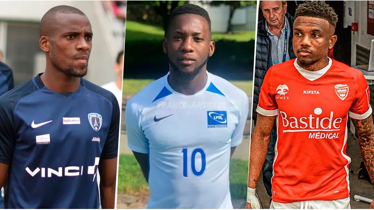 Las tres figuras que Martinica tendrá ante Costa Rica (Foto: France-Antilles Martinique, Wikipedia y París FC)